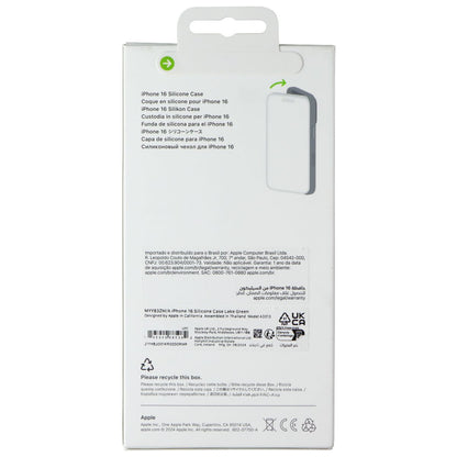 Apple Official Silicone Case for MagSafe for iPhone 16 - Lake Green