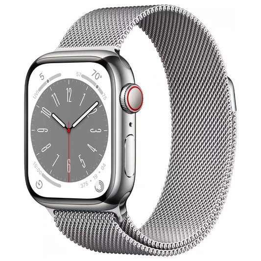 Apple Watch Series 8 (A2772) GPS + LTE - (41mm) - Silver SS/Milanese Loop