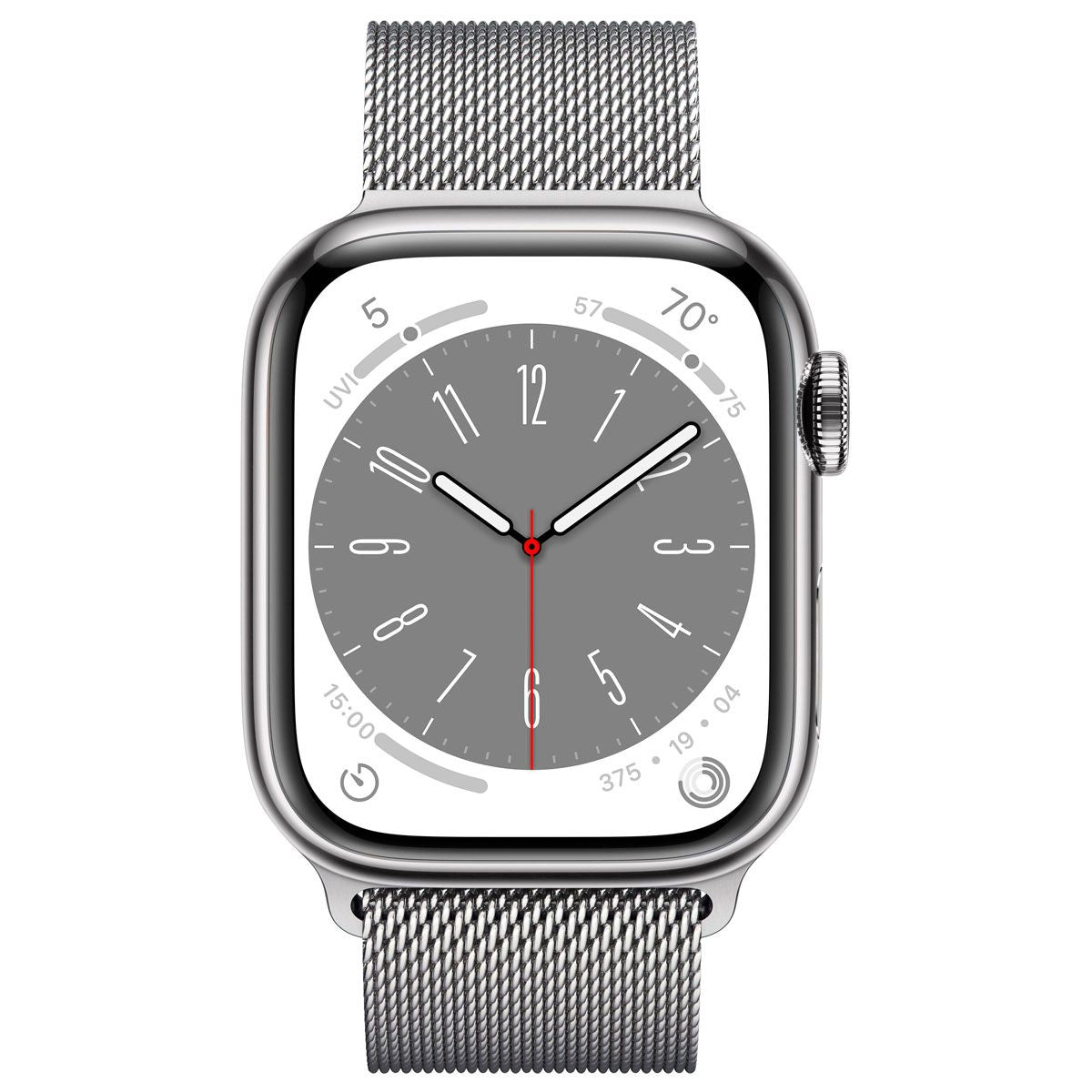 Apple Watch Series 8 (A2772) GPS + LTE - (41mm) - Silver SS/Milanese Loop