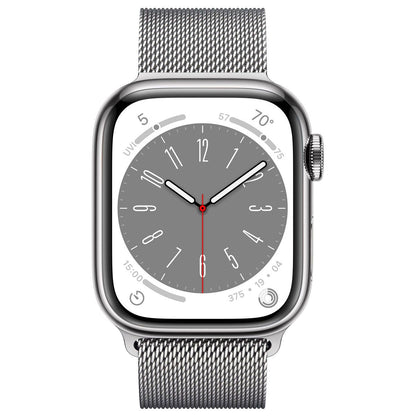 Apple Watch Series 8 (A2772) GPS + LTE - (41mm) - Silver SS/Milanese Loop
