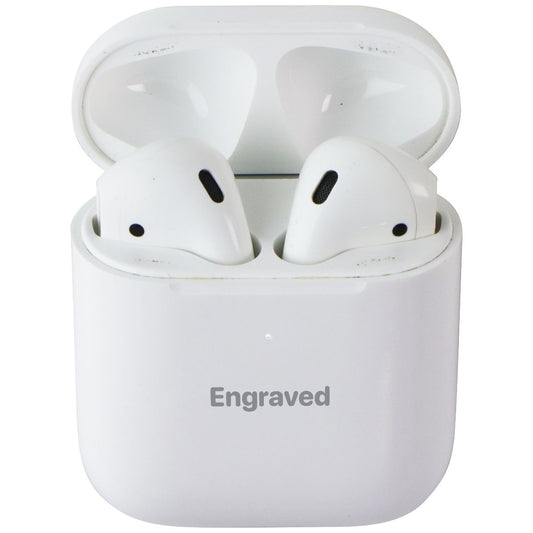 Apple AirPods (1st Gen) Headphones with Wireless Charging Case - White *ENGRAVED