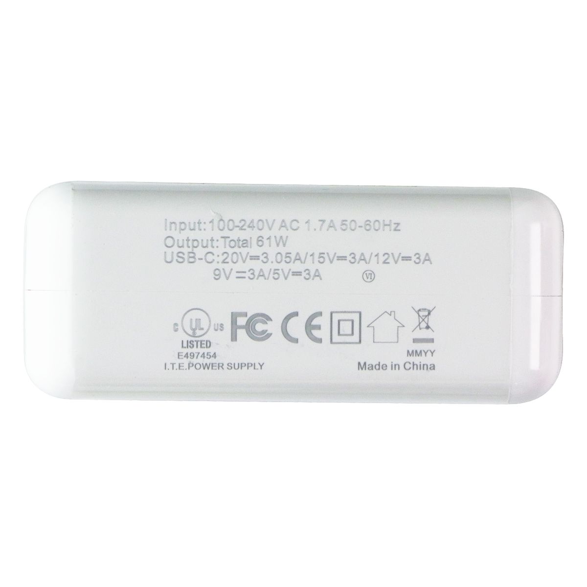 Generic 61W USB-C Power Adapter Wall Charger - White