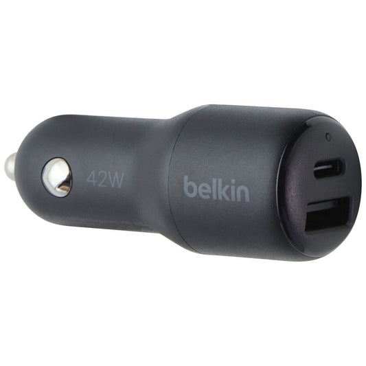 Belkin BoostCharge Dual Port USB-A + USB-C 42W Car Charger - Black