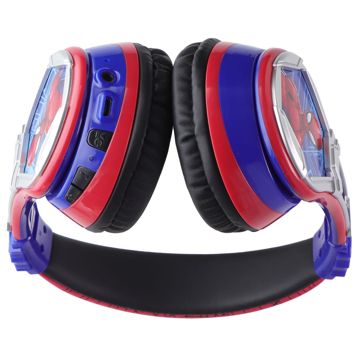 eKids Marvel Spider-Man Bluetooth Wireless Headphones for Kids - Red/Blue/Silver