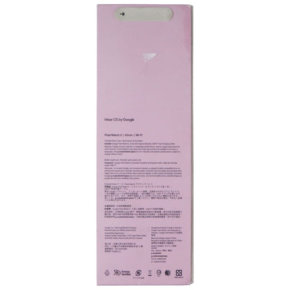 Google Pixel Watch 3 (41mm) Wi-Fi Only - Silver Aluminum/Rose Quartz Band