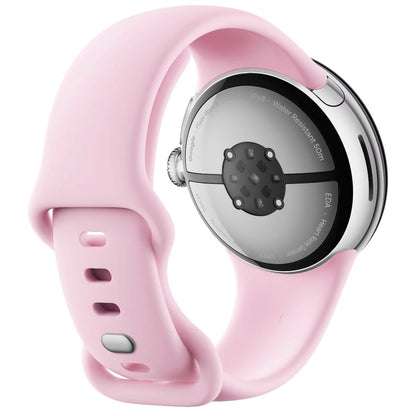 Google Pixel Watch 3 (41mm) Wi-Fi Only - Silver Aluminum/Rose Quartz Band