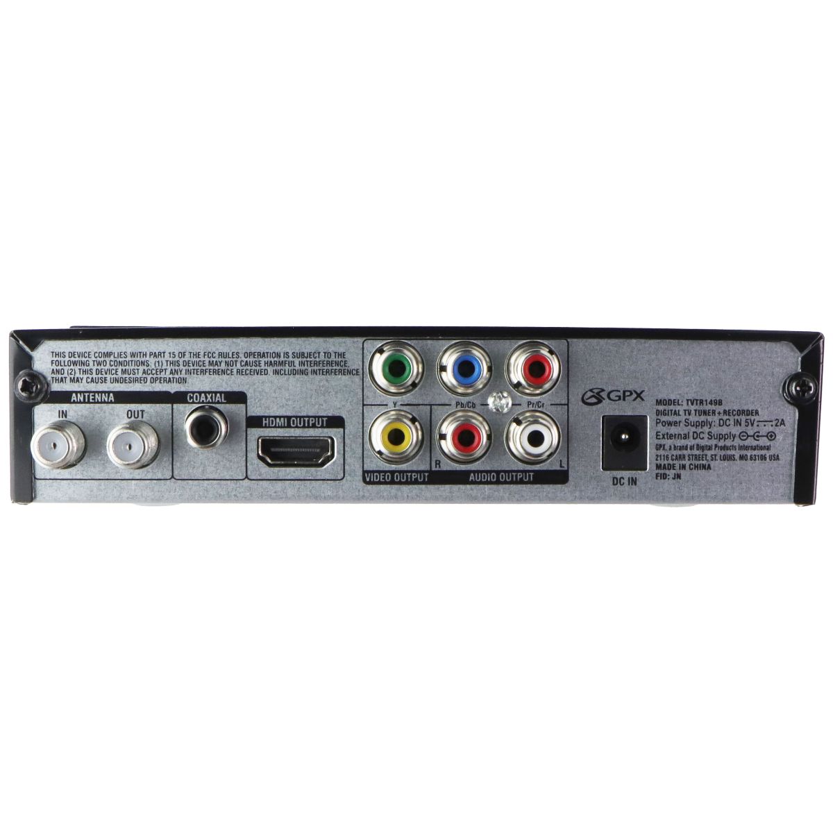 GPX Digital TV Tuner + Recorder with Remote (TVTR149B)