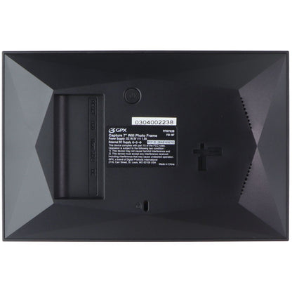 GPX Capture 7-inch Wi-Fi Photo Frame with USB, Micro SD, and App Upload - Black