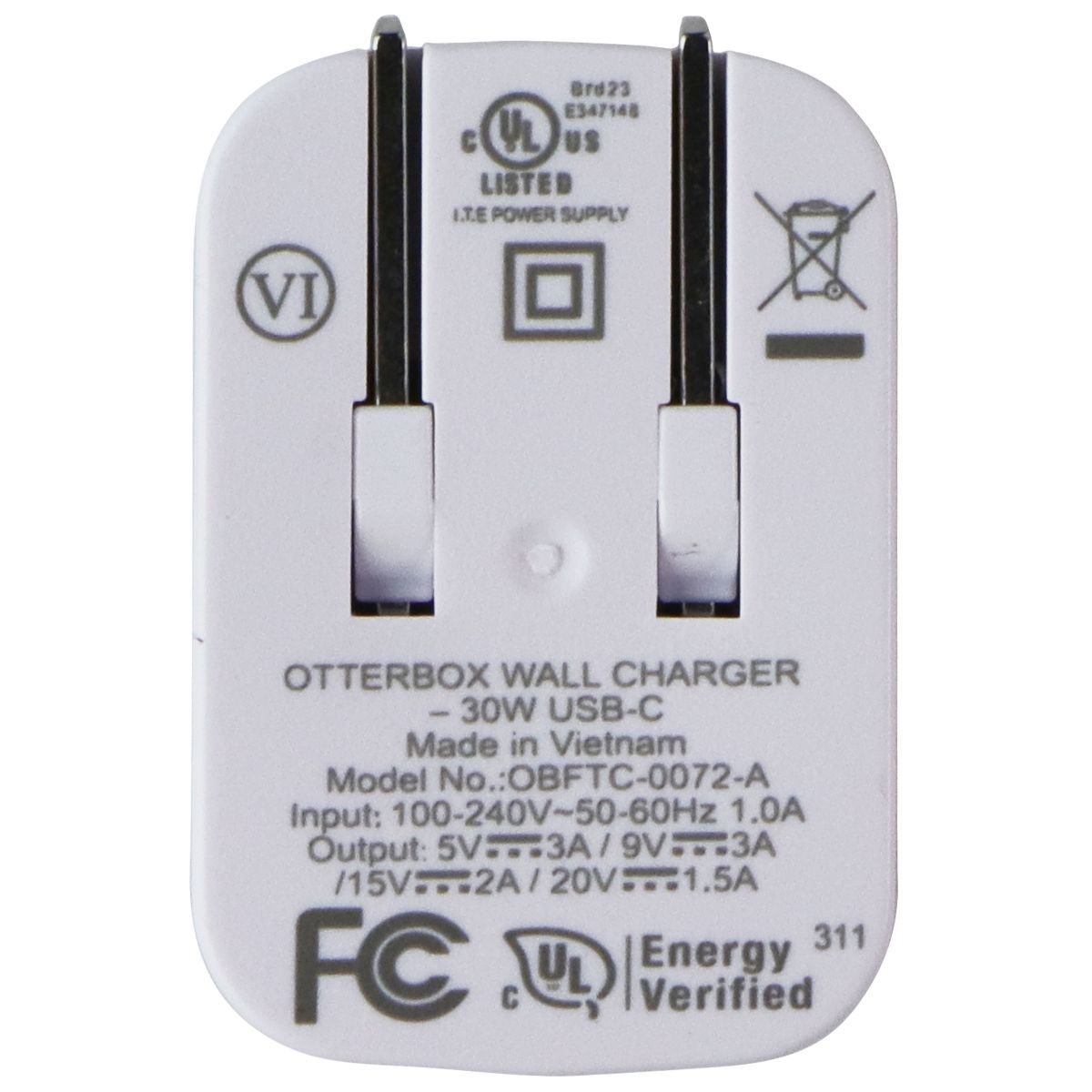 OtterBox (30W) Fast Charge USB-C Wall Charger - Cloud Dust White