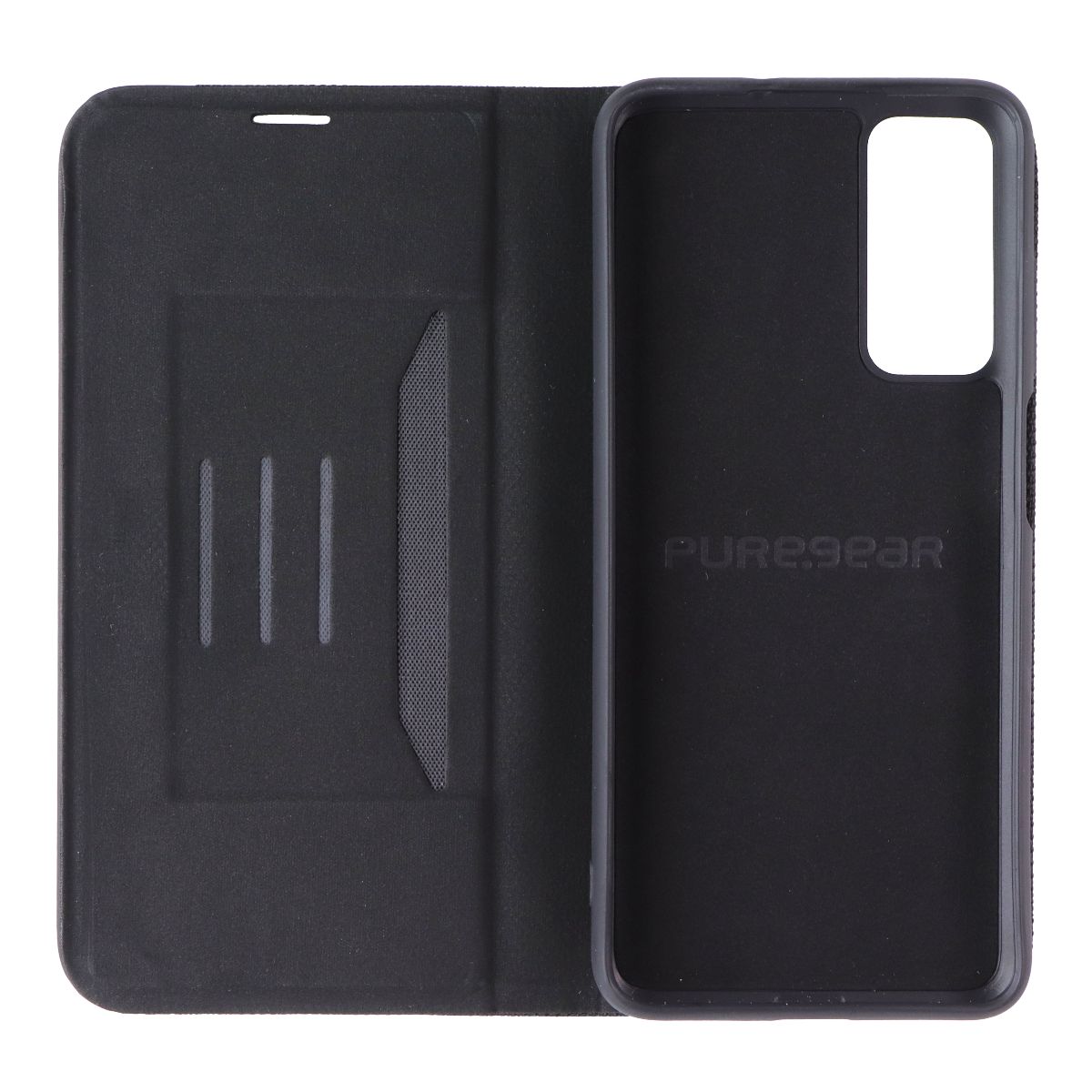 PureGear Express Folio Protective Wallet Case for Cricket Debut S3 - Black