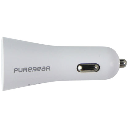 PureGear Light Speed 20W USB-C Wall & Car Charger w/ USB-C Cable - White