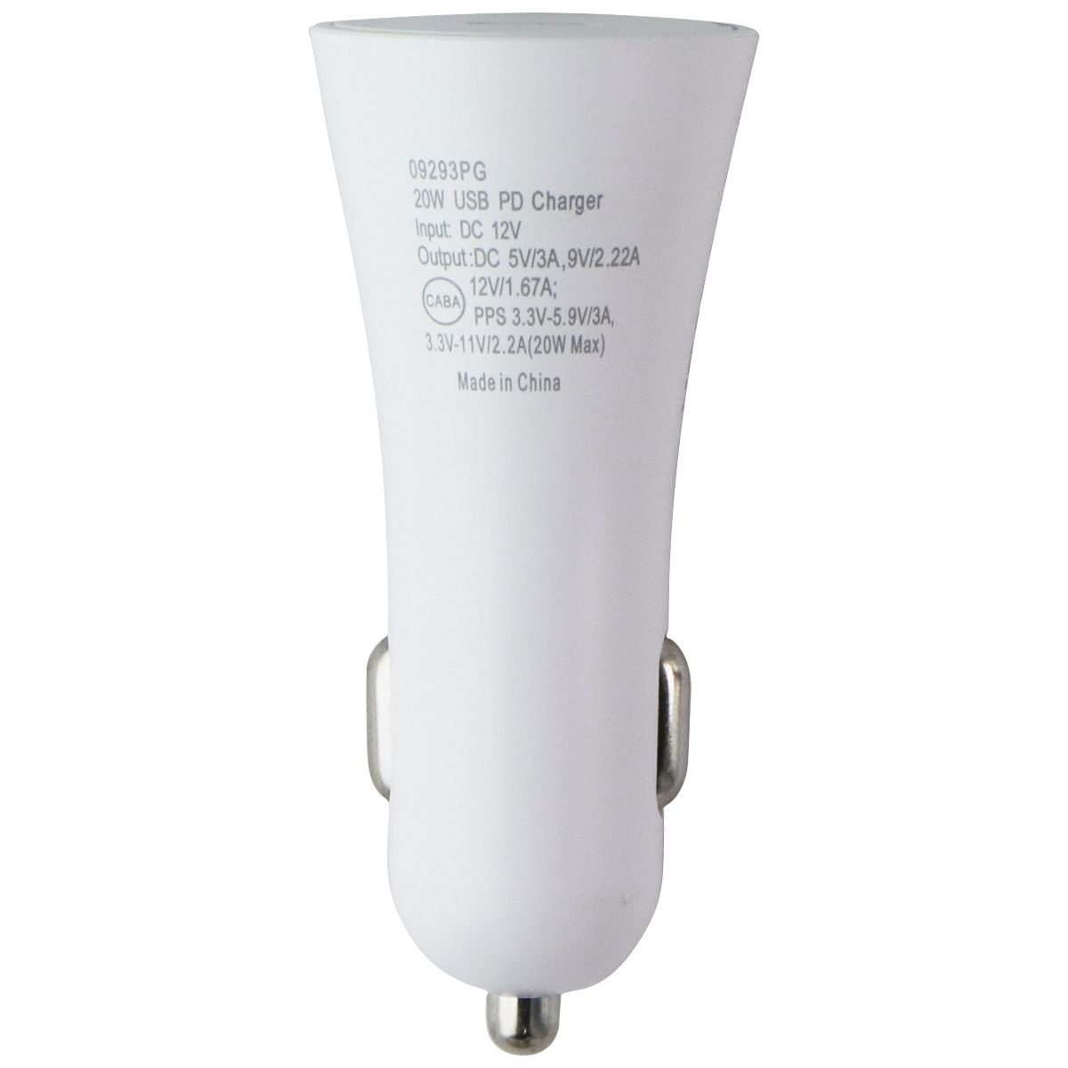 PureGear 20W USB-C Car Charger - White (09293PG)