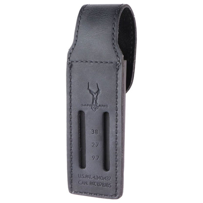Safariland Leather 38 Mace/OC Spray Holder Belt Pouch - Black/Black Snap (27/97)