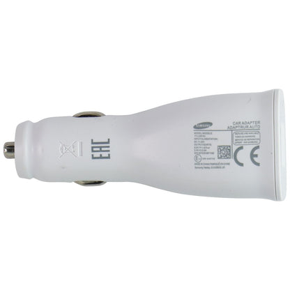 Samsung 10W Dual Port USB-A Car Adapter/Charger - White