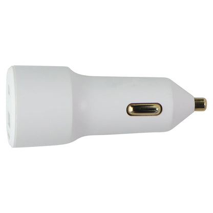 Simple Power Series 20W Dual Port USB-C & USB-A Car Charger - White